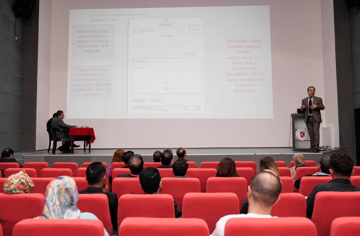 Üniversitemiz personeline yönelik olarak "2024 Yılı Hizmet İçi Eğitim Planı" kapsamında üniversite personelimiz için resmi yazışma kurallarını içeren eğitim programı düzenlendi.

Detay için👇

ktun.edu.tr/tr/Universite/…