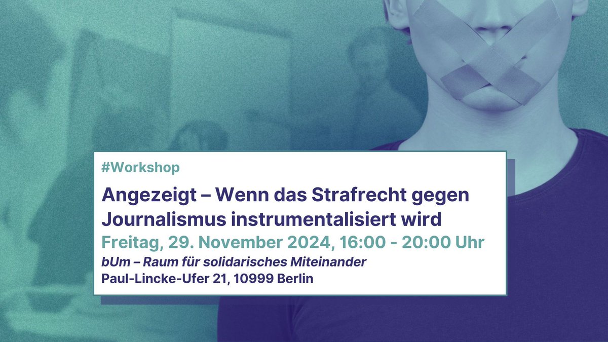 Das Strafrecht wird zunehmend missbraucht, um gegen unerwünschte Berichterstattung vorzugehen und Journalist*innen sehen sich als Ziel von Strafanzeigen. Wir zeigen, wie Sie angemessen mit strafrechtlichen Vorwürfen umgehen. Mehr Infos und Anmeldung: fragdenstaat.de/artikel/eigene…