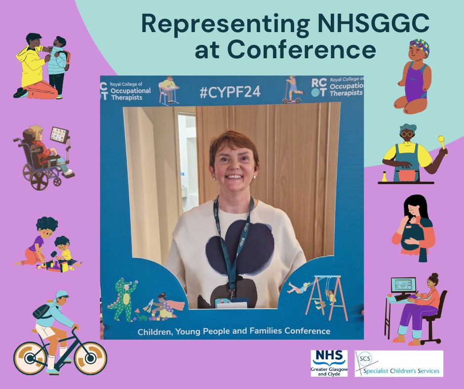 NHSGGC Specialist Children's Services (@nhsggcscs) on Twitter photo Occupational Therapists have been representing <a href="/NHSGGC/">NHS Greater Glasgow and Clyde</a> at conference. Audrey is attending the Children, Young People and Families (RCOT) Conference this week. She is presenting about keeping occupation at the centre of our practice. Occupational Therapists have been representing <a href="/NHSGGC/">NHS Greater Glasgow and Clyde</a> at conference. Audrey is attending the Children, Young People and Families (RCOT) Conference this week. She is presenting about keeping occupation at the centre of our practice.