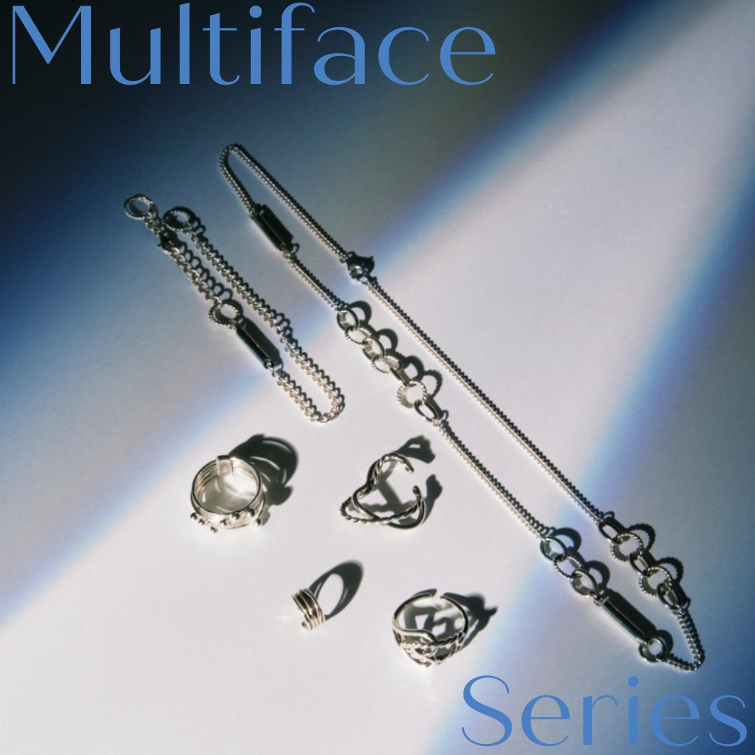 AnY_space_ay's tweet photo. Multiface Series

多面性を意味する
”Multiface(マルチフェイス)”。
パーツの配置を変えられるリングや、
遊びの効いたネックレスなど
その日の気分やスタイルに合わせて
魅せ方を自在に変えられるのが特徴。

https://t.co/hcKzUrC05z…

#安達祐人 #AnYspace 
@AYUTO_official https://t.co/JmQoQYxndd