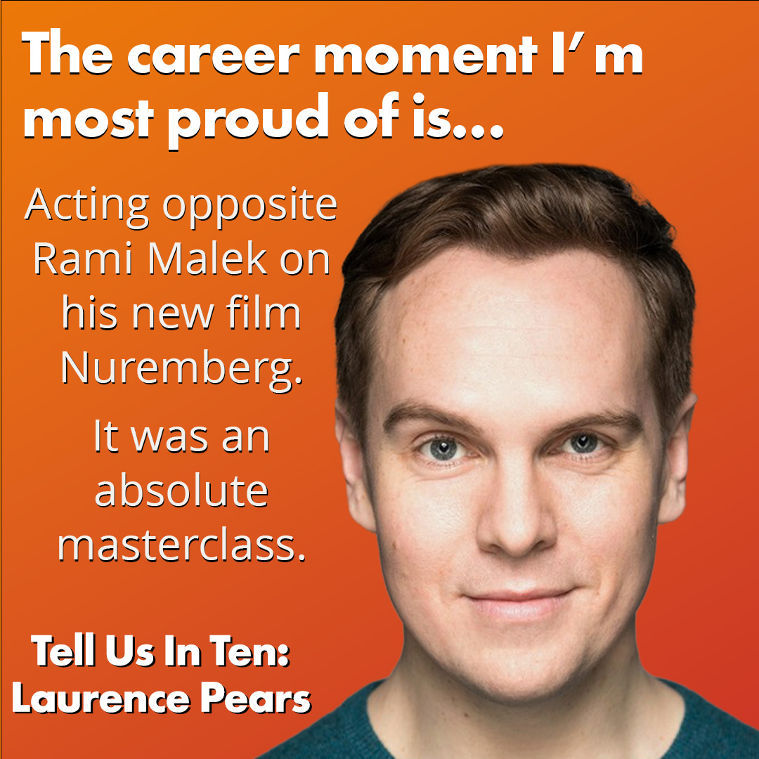 Laurence Pears shares his theatre journey in our latest #TellUsInTen. From amateur dramatics in Cornwall to acting with Rami Malek, he’s got stories to tell. Fun fact: he’s also a magician and balloon animal expert! 
Catch him in Hold On To Your Butts at <a href="/arcolatheatre/">Arcola Theatre</a> this
