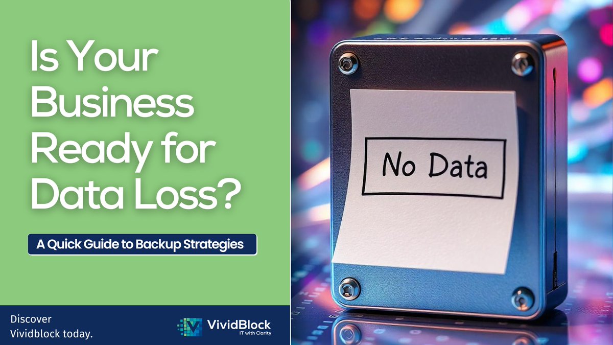 Is your business ready for data loss? 

70% of small businesses close after a major loss. Don’t let this be your reality.  A solid backup strategy can save your business. 

Explore the 3-2-1 and 3-2-1-1-0 backup strategy today.

Read More 🔗bit.ly/SecureURData

#ITWithClarity