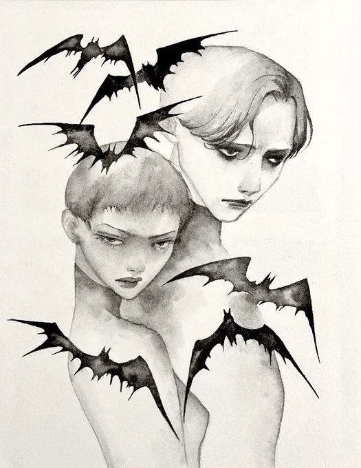 佐久間さんのイラスト最高なので是非!!!これは以前書いてもらったブルースとセリーナです 