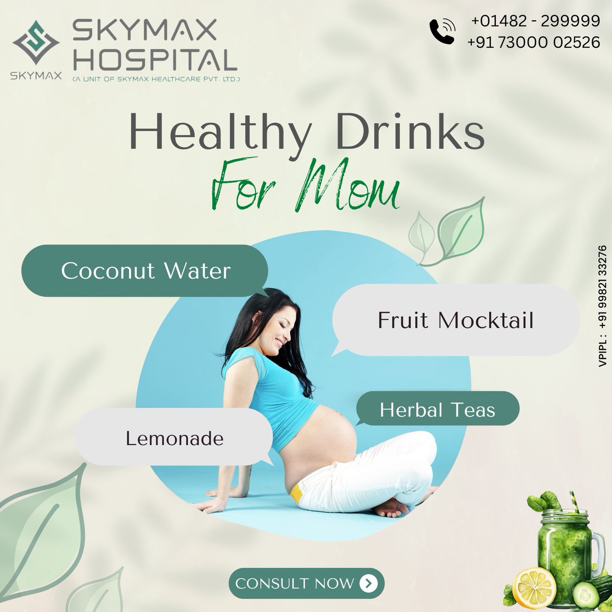 SkymaxHospital's tweet photo. Nourishing Drinks for Moms-to-Be! 

At Skymax Hospital, we care for every mom’s journey to motherhood. Stay hydrated and energized with these healthy drinks recommended for expectant mothers. 
Visit us for a healthier pregnancy journey!

#SkymaxHospital #HealthyDrinksForMoms https://t.co/iiwIe0Fvsm
