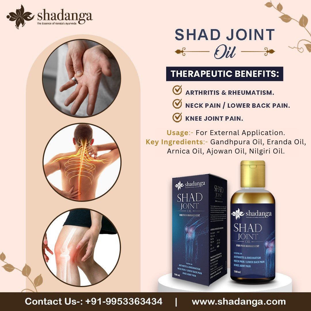 Shadanga_'s tweet photo. 𝐒𝐡𝐚𝐝 𝐉𝐨𝐢𝐧𝐭 𝐎𝐢𝐥
𝐓𝐡𝐞𝐫𝐚𝐩𝐞𝐮𝐭𝐢𝐜 𝐁𝐞𝐧𝐞𝐟𝐢𝐭𝐬:
* Arthritis &amp; Rheumatism.
* Neck Pain/ Lower Back Pain.
* Knee Joint Pain.
𝐔𝐬𝐚𝐠𝐞:-For External Application.
𝐊𝐞𝐲 𝐈𝐧𝐠𝐫𝐞𝐝𝐢𝐞𝐧𝐭𝐬:- Gandhpura Oil, Eranda Oil, Arnica Oil, Ajowan Oil, Nilgiri Oil. https://t.co/GYzg8NyZ6s