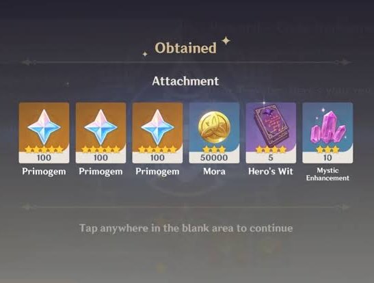 300 Primogems Codes:

6ALMWAVKLK35
7TLMXSD243JR
JS45ETDJLKMD