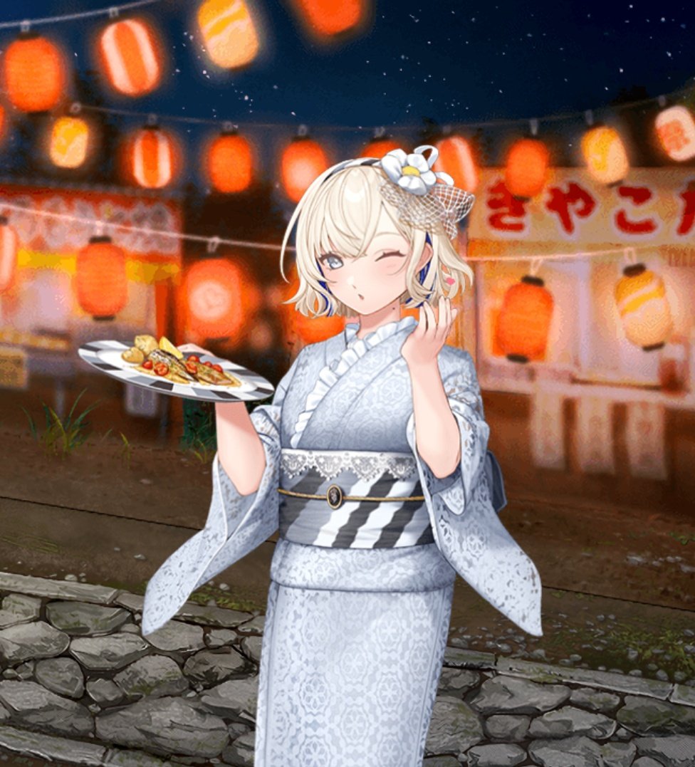 「グロワールさん!!?背景と服装と持ってる料理のクオリティの差がすごいよ!!!!!」|織匡俗@4/16防人のうた【B-17】のイラスト