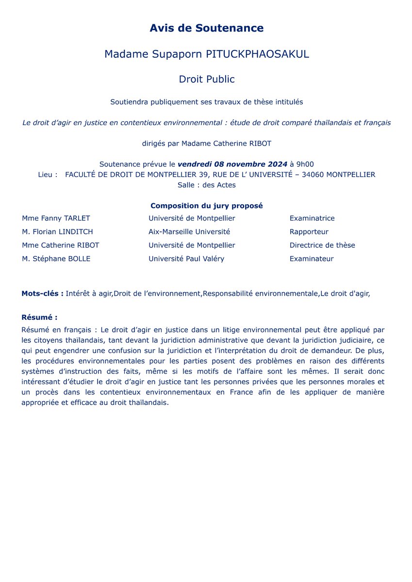 École Doctorale Droit et Science politique de l'UM tweet media