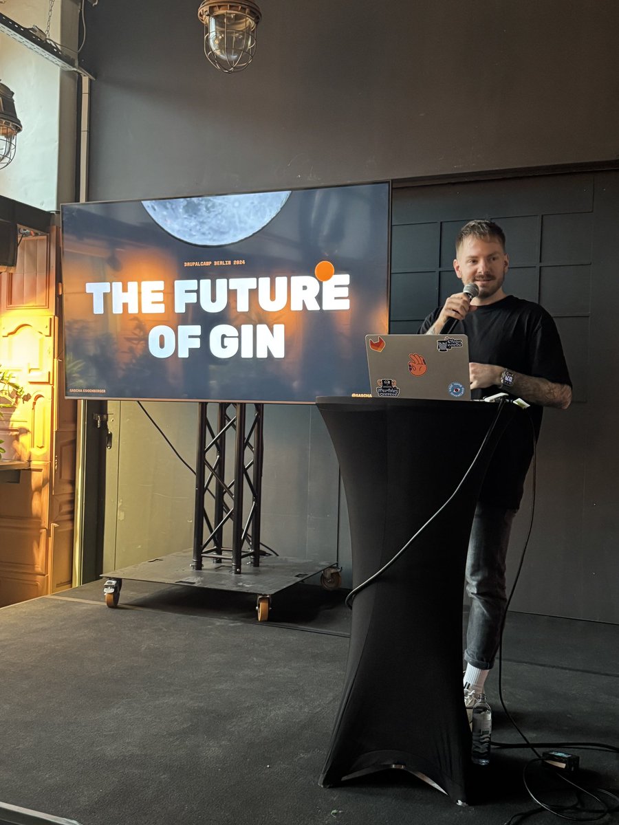 Baddy Sonja Breidert (@baddysonja) on Twitter photo “The future of Gin” with <a href="/saschaeggi/">Sascha Eggenberger</a> is starting now at #DrupalCampBerlin.
Sascha is one of our #DrupalCMS leads and the creator of the Gin theme. Thank you 👏 “The future of Gin” with <a href="/saschaeggi/">Sascha Eggenberger</a> is starting now at #DrupalCampBerlin.
Sascha is one of our #DrupalCMS leads and the creator of the Gin theme. Thank you 👏