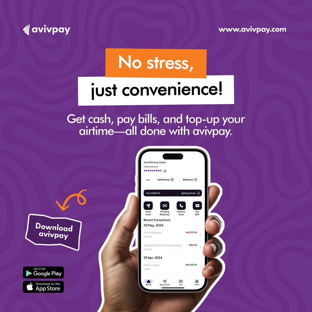 avivpay's tweet photo. Weekend ready? 

Pay your bills, get cash, and top-up your airtime in seconds with avivpay! #FeelGoodFriday  #payment #bill #StressFreeTransactions #avivpay #TGIF https://t.co/EbdZjsxFMg
