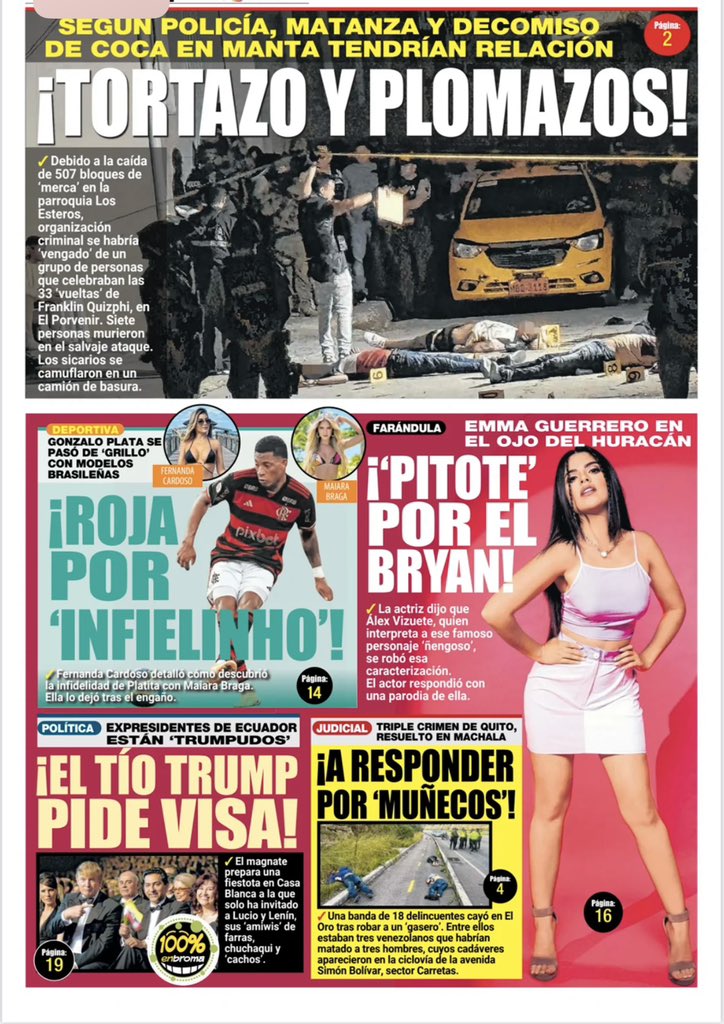 ¡ESCANDALOSO!
La mafia mediática sigue blindando a la fiscal y a Villavicencio.
El más grave  caso de corrupción de los últimos tiempos en el país y la «prensa» no publica NADA.
No informan, manipulan.
¡Sinvergüenzas!
#LosCorruptosSiempreFueronEllos