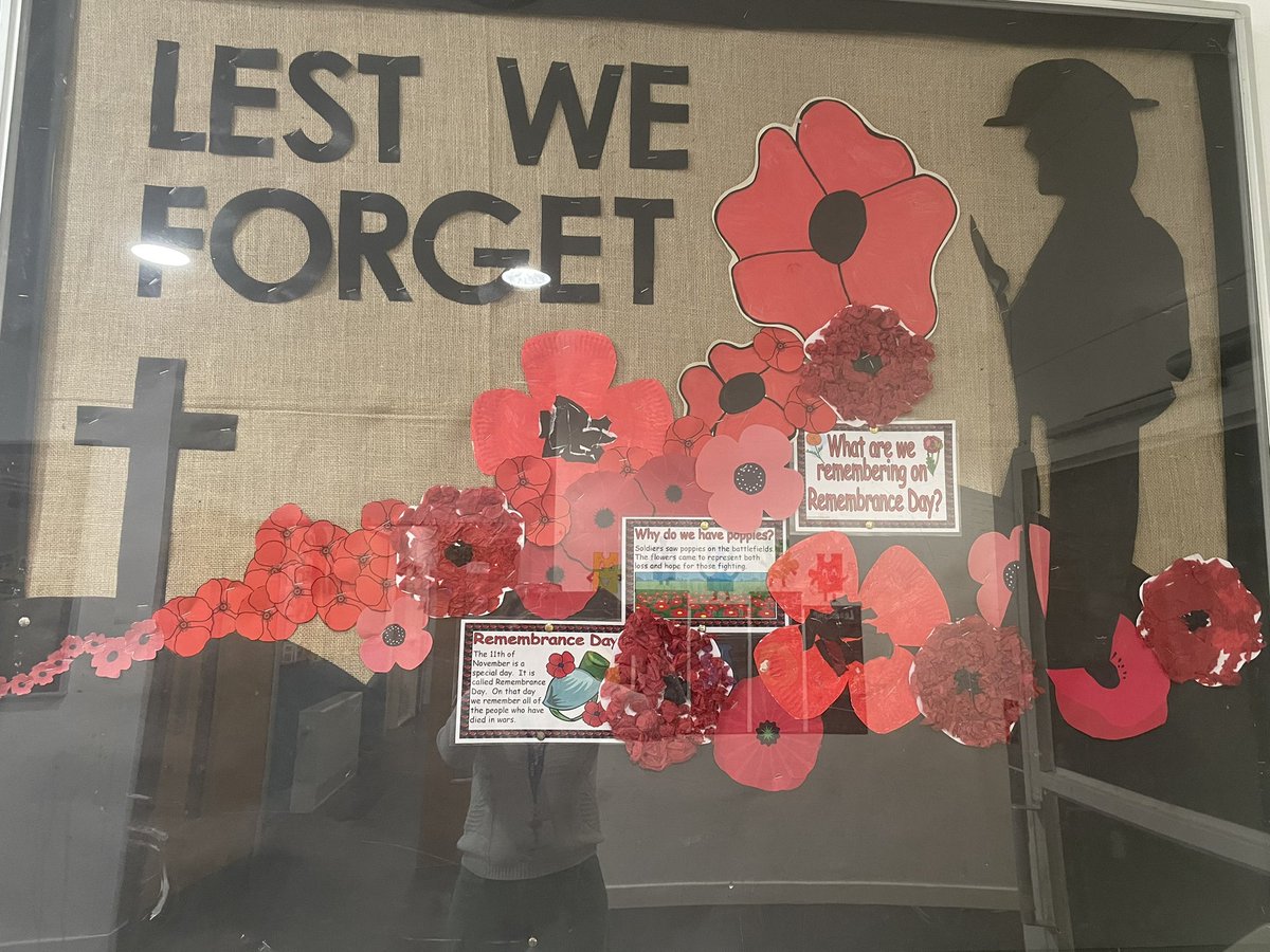 At Bolton St Catherine's Academy - the ethos group helped with the display - we will remember 🌺