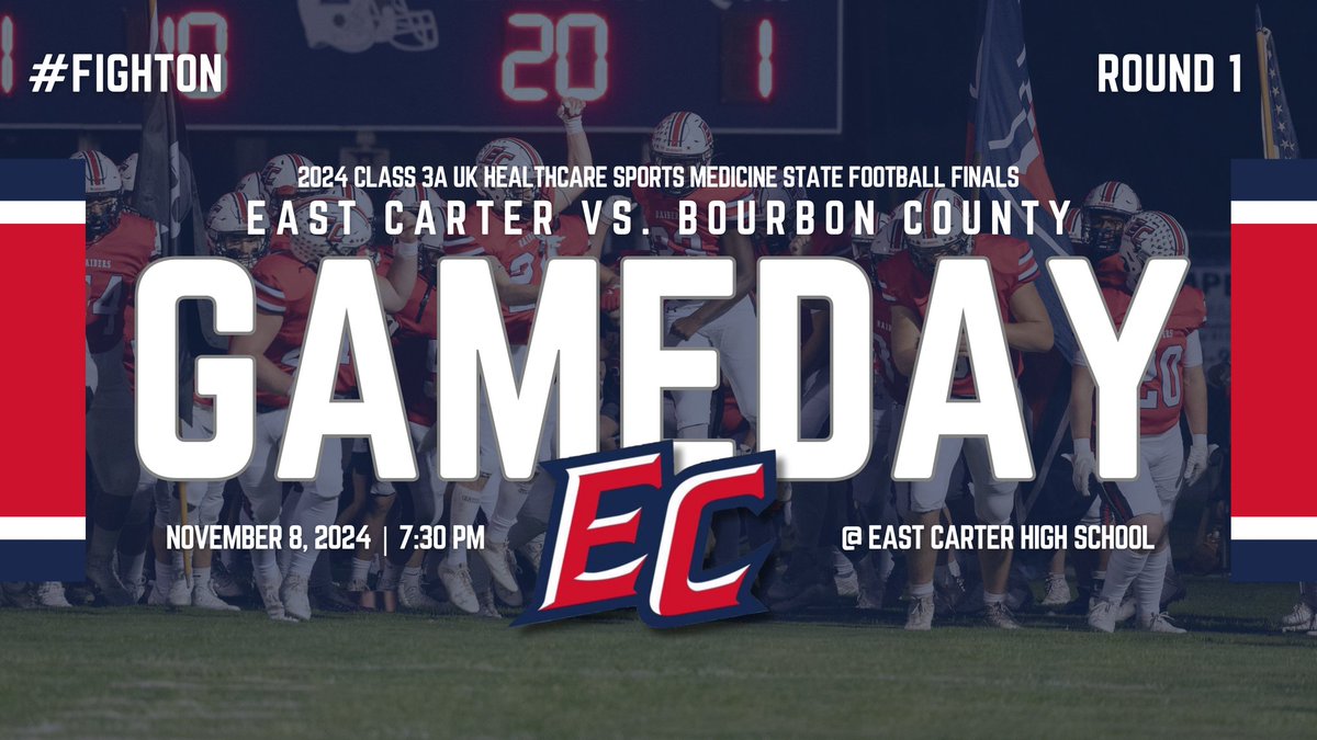 echsfb's tweet photo. 🚨🏈Game Day🏈🚨
➡️ Playoffs Round 1⬅️
🏴‍☠️ Raiders 🏴‍☠️ host the Bourbon County Colonels in Round 1 of the Class 3A Playoffs 
📍East Carter High School 
🏟Steve Womack Field
🕢 7:30 Kickoff
🥋 Navy/Navy
#FightOn
#RaiderPride
#CCC
@lisajtr @East_Barstool21 @ECRaiders https://t.co/PbDTAMLXZh