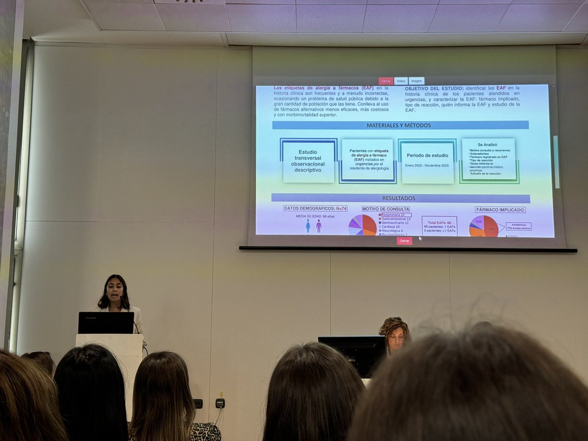 La R2 d’al·lergologia d’<a href="/althaiamanresa/">Fundació Althaia</a> presentant els resultats de la incorrecta notificació de reaccions al·lèrgiques a medicaments  i l’impacte en el tractament a urgències. Felicitats Catalina! <a href="/magagimenezlili/">Magalí Giménez</a> <a href="/lidiafarrarons/">Lídia Farrarons</a> <a href="/urgalthaia/">Urgències Althaia</a>