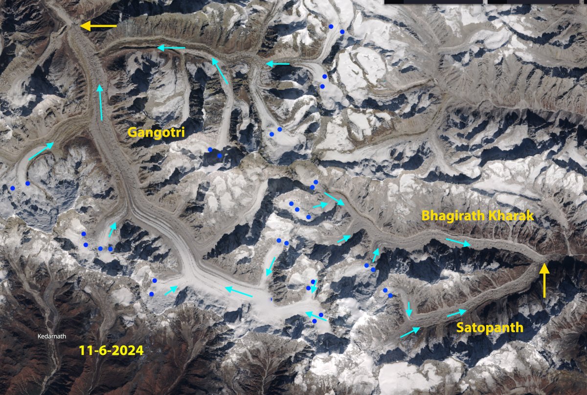 Mauri Pelto (@realglacier) on Twitter photo High and rising snowline on Gangotri, Satopanth and Bhagirath Kharak Glacier, India. Landsat image from 10-27 and Sentinel image from 11-6 indicate snowline has risen, to near the top of Satopanth and BK. <a href="/irfan_rashid/">Irfan Rashid</a> <a href="/rakesh_bhambri/">BHAMBRIRK</a> <a href="/GlacierResearch/">Umesh Haritashya</a> High and rising snowline on Gangotri, Satopanth and Bhagirath Kharak Glacier, India. Landsat image from 10-27 and Sentinel image from 11-6 indicate snowline has risen, to near the top of Satopanth and BK. <a href="/irfan_rashid/">Irfan Rashid</a> <a href="/rakesh_bhambri/">BHAMBRIRK</a> <a href="/GlacierResearch/">Umesh Haritashya</a>