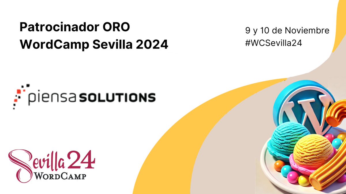 #WordPressSevilla (@wpsevilla) on Twitter photo ¡Gracias <a href="/piensasolutions/">piensasolutions.com</a> por ser #Patrocinadores Oro de WordCamp Sevilla 2024!
Todo tipo de servicios web, desde dominios hasta servidores dedicados, pasando por planes de #HOSTING compartido o aplicación de creaciones web y comercio electrónico.
#WCSevilla24 #WordPress ¡Gracias <a href="/piensasolutions/">piensasolutions.com</a> por ser #Patrocinadores Oro de WordCamp Sevilla 2024!
Todo tipo de servicios web, desde dominios hasta servidores dedicados, pasando por planes de #HOSTING compartido o aplicación de creaciones web y comercio electrónico.
#WCSevilla24 #WordPress