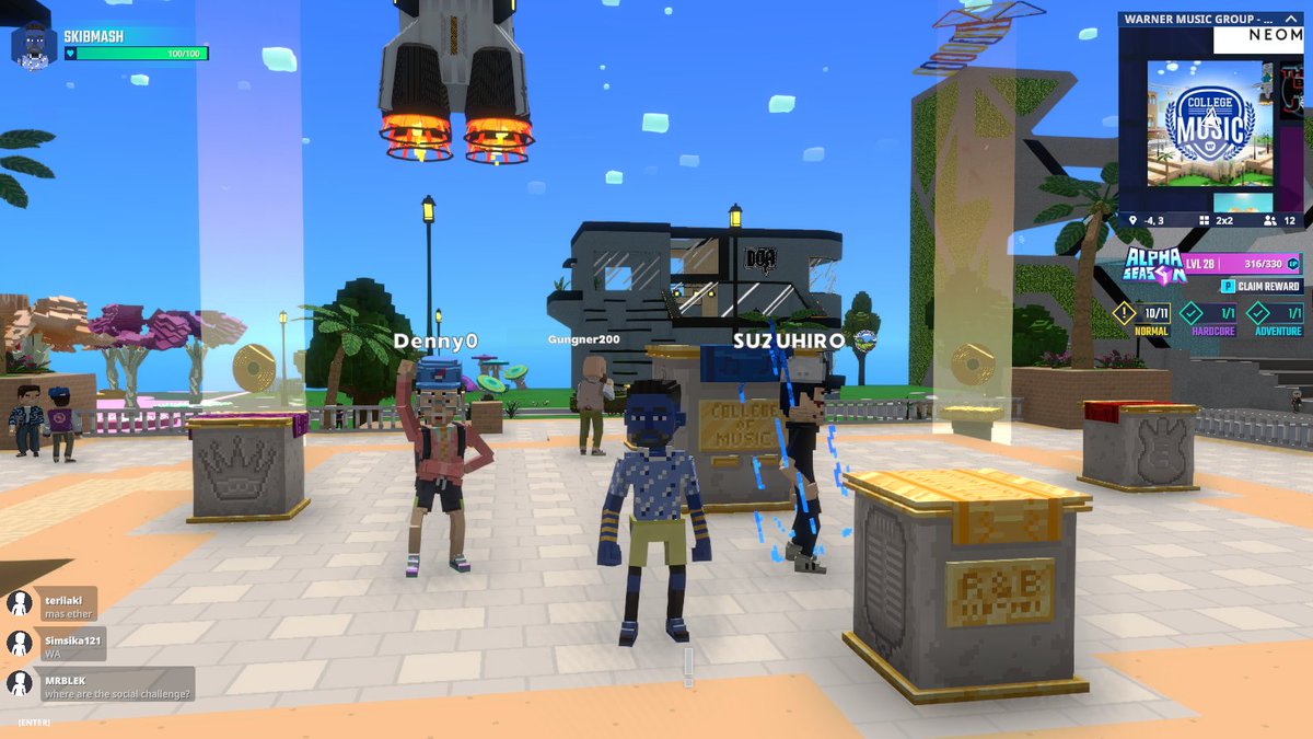 Skibmash's tweet photo. 🎵 Harmonizing at the College of Music in @TheSandboxGame. Spotted the Academy Crest in the main plaza. Ready to rock this virtual campus! 🎸 https://t.co/0Jm7F77C9B #TheSandbox #AlphaSeason4 #AS4SocialChallenge https://t.co/K8CjeCw3HH