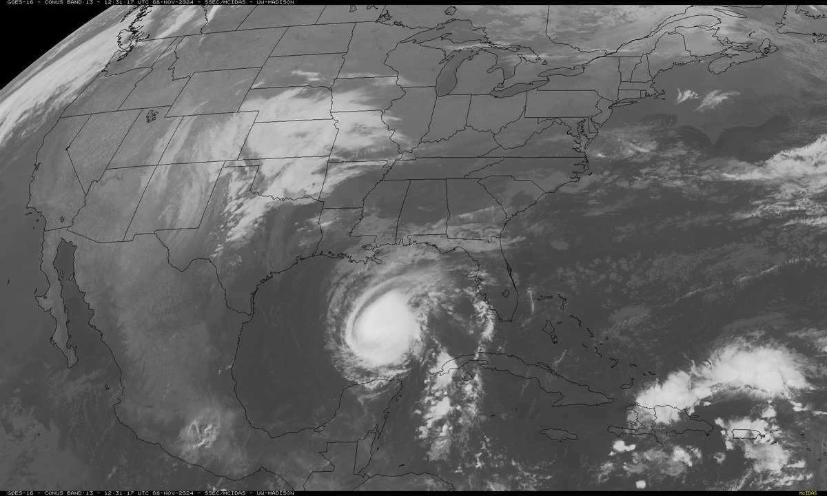 WxSpy's tweet photo. November 8th and there's a major hurricane in the Gulf of Mexico.  Not likely to make landfall anywhere, but what a strange journey. https://t.co/9Y4WBcPHaq