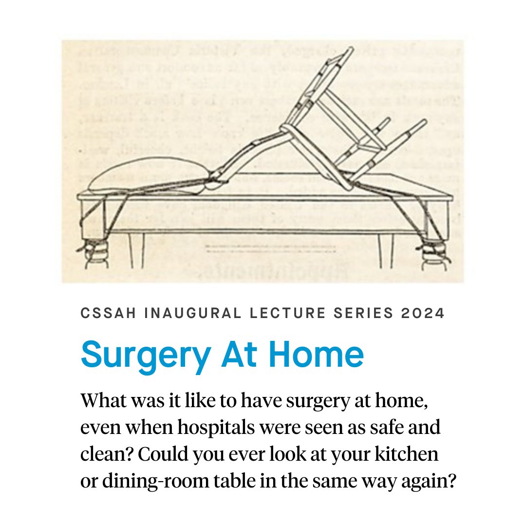 🗓️4 December, 6.30pm – 7.30pm
📍LT2, Sir Bob Burgess
C19 surgical developments led to unconscious patients, sterile hospitals, and painless operations. But in the C20th procedures still took place at home. Who underwent them and why? Join us and find out! le.ac.uk/professor-broc…