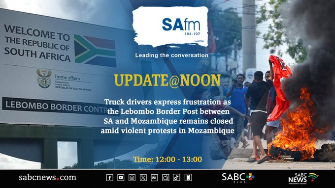 [LISTEN] Amnesty International calls for AU to immediately intervene as death toll in Mozambican post-election riots rises to 18.

🔗 omny.fm/shows/safm-cur…

#UpdateAtNoon #SABCNews