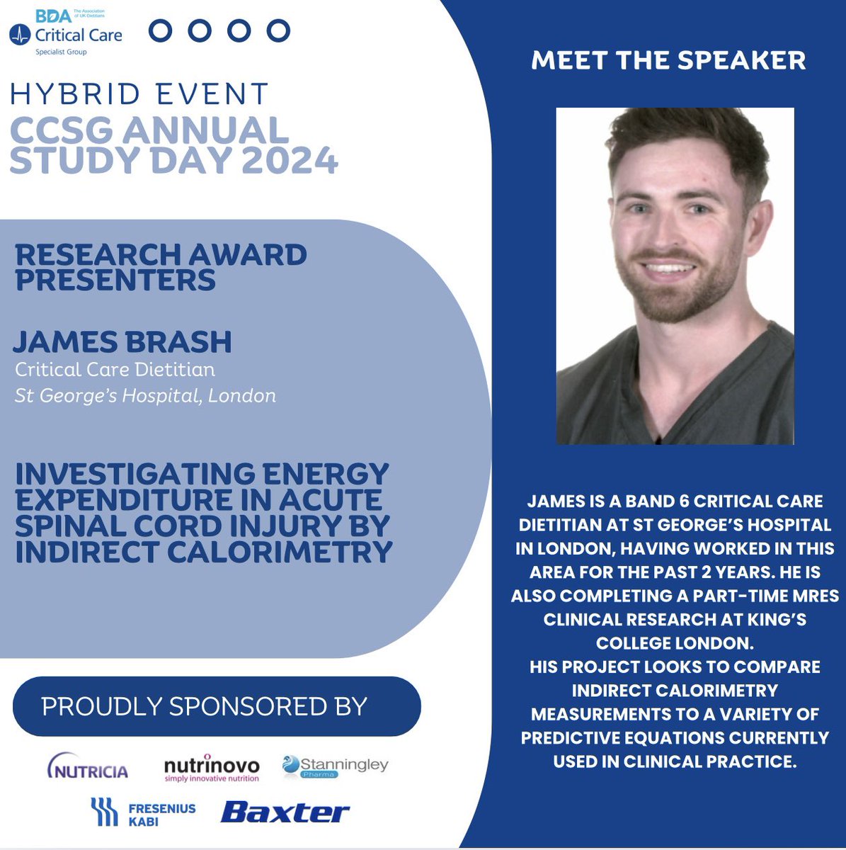 Critical Care Specialist Group of @BDA_Dietitians (@bdacriticalcare) on Twitter photo Our annual study day is less than a week away!
Next up, we have 3 our Research Award Presenters who will be presenting on our study day next week - we can't wait to here about your research 🤩
<a href="/Carys06/">Carys Davies</a> <a href="/lucymorganRD/">Lucy Morgan</a>
Link to book in bio 🔗 we can't wait to see you there! Our annual study day is less than a week away!
Next up, we have 3 our Research Award Presenters who will be presenting on our study day next week - we can't wait to here about your research 🤩
<a href="/Carys06/">Carys Davies</a> <a href="/lucymorganRD/">Lucy Morgan</a>
Link to book in bio 🔗 we can't wait to see you there!