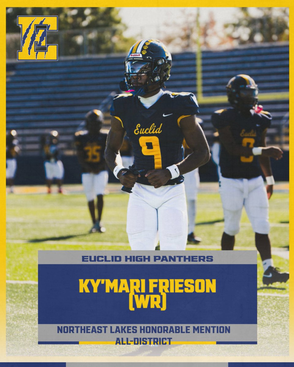 EUCFOOTBALL's tweet image. Congrats @iam_kymari on being named Northeast Lakes Honorable Mention....@EUCPanthers