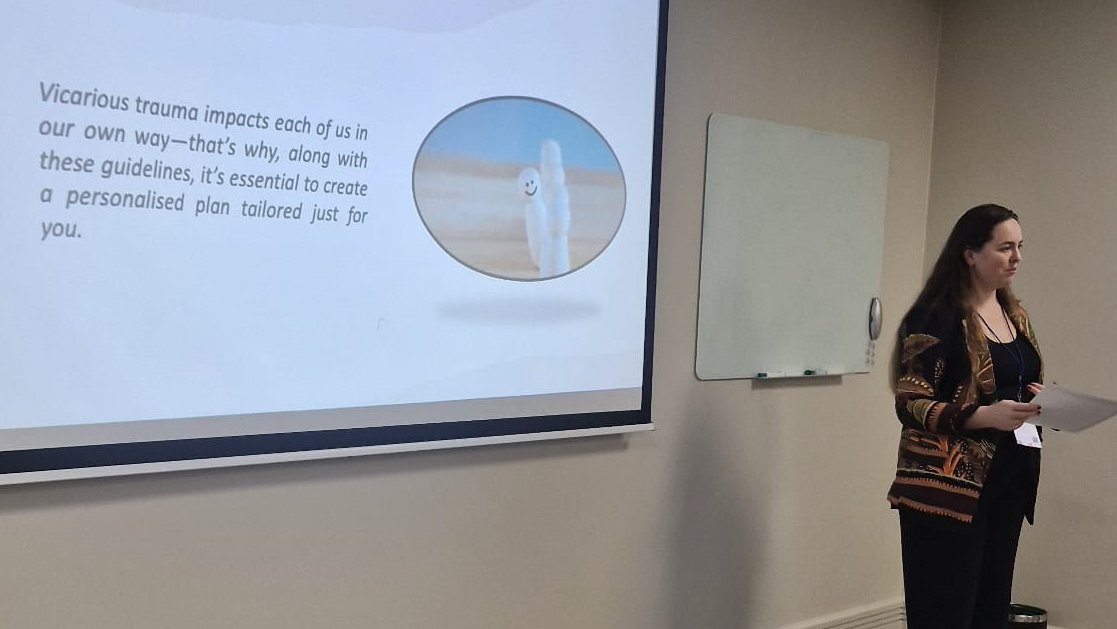 Quality Matters (@qualmatters) on Twitter photo "Vicarious trauma is unavoidable, and we need to acknowledge this as a sector. When we are aware, we can protect ourselves better." 
Dr. Kristine Nicki Annunziata  from <a href="/tcddublin/">Trinity College Dublin</a>  led a vital session offering strategies for managing the emotional and mental impacts of #trauma "Vicarious trauma is unavoidable, and we need to acknowledge this as a sector. When we are aware, we can protect ourselves better." 
Dr. Kristine Nicki Annunziata  from <a href="/tcddublin/">Trinity College Dublin</a>  led a vital session offering strategies for managing the emotional and mental impacts of #trauma