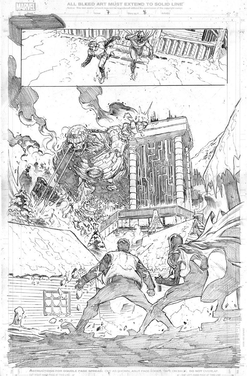 X-men #7 pencils! We got some action here for Cyclops and Magneto! <a href="/MarvelComicsHQ/">Marvel Comics</a> 

Original art for sale at Comiconart.
