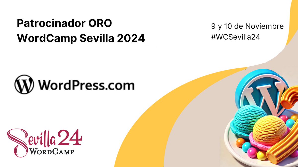 #WordPressSevilla (@wpsevilla) on Twitter photo ¡Gracias <a href="/eswordpresscom/">WordPress.com en Español</a> por ser #Patrocinador Oro de WordCamp Sevilla 2024!
Versión administrada de #WordPress. #HOSTING y dominios. Tendrás la libertad de crear, expresarte y gestionar tu negocio online. Haz que lo imposible se convierta en cotidiano.
#WCSevilla24 ¡Gracias <a href="/eswordpresscom/">WordPress.com en Español</a> por ser #Patrocinador Oro de WordCamp Sevilla 2024!
Versión administrada de #WordPress. #HOSTING y dominios. Tendrás la libertad de crear, expresarte y gestionar tu negocio online. Haz que lo imposible se convierta en cotidiano.
#WCSevilla24