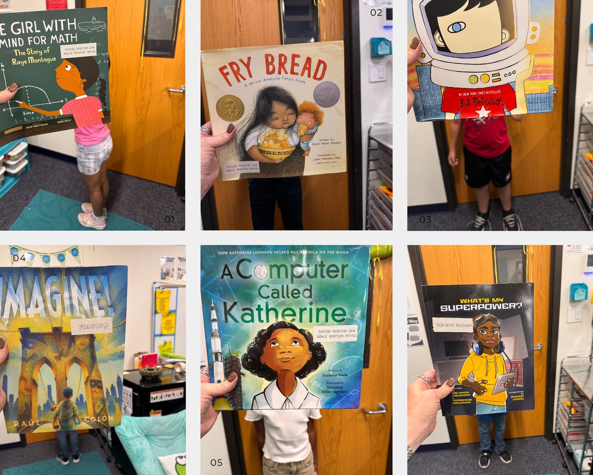 📚 Check out our #BookfaceFriday creations! My students lined up their faces and body parts with book covers to make it look like they're merging with the characters on the covers. So much fun blending art and literature! 📖✨ #itsaslaughterthing #wearemckinney <a href="/SlaughterES/">Slaughter Elementary</a>