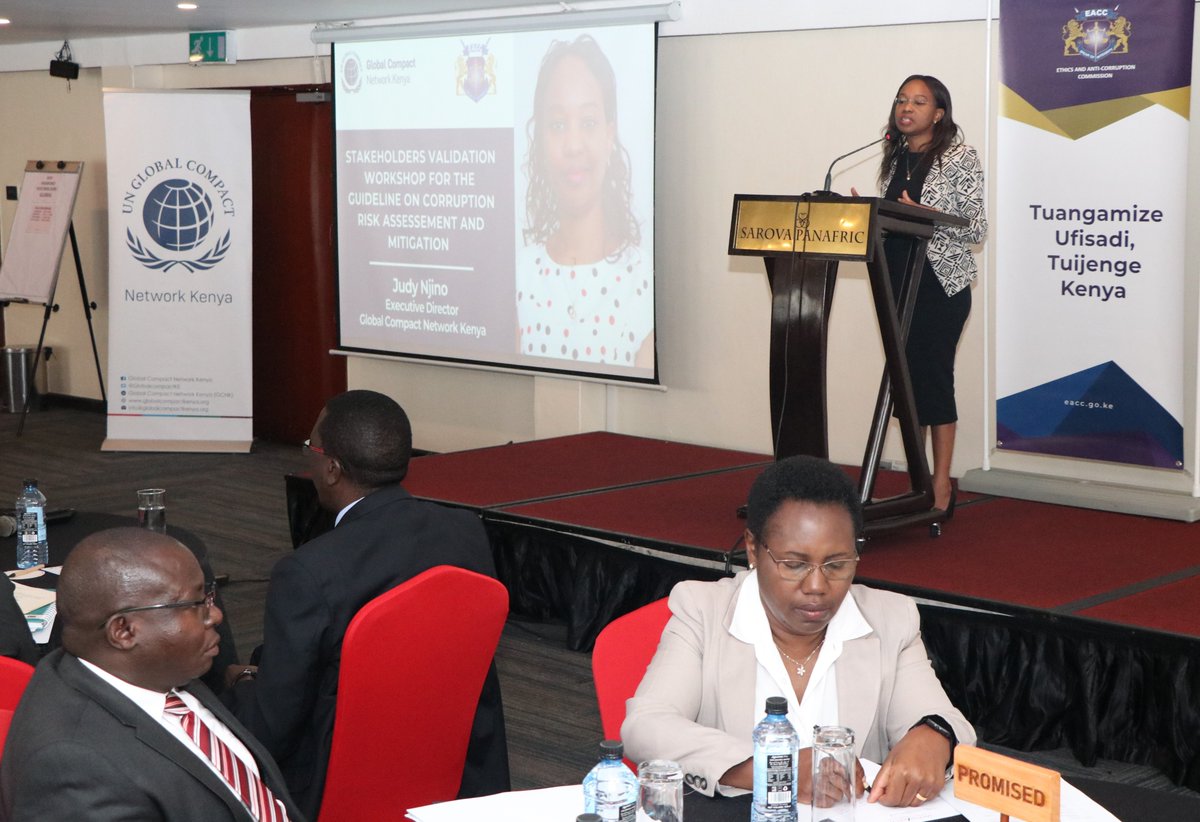 GlobalcompactKE's tweet photo. Yesterday, representatives from the private and public sectors convened for a stakeholders' validation meeting on the "Corruption Risk Assessment and Management Guidelines."
#TenthPrinciple
#GCNK https://t.co/mfVUkzVrGL