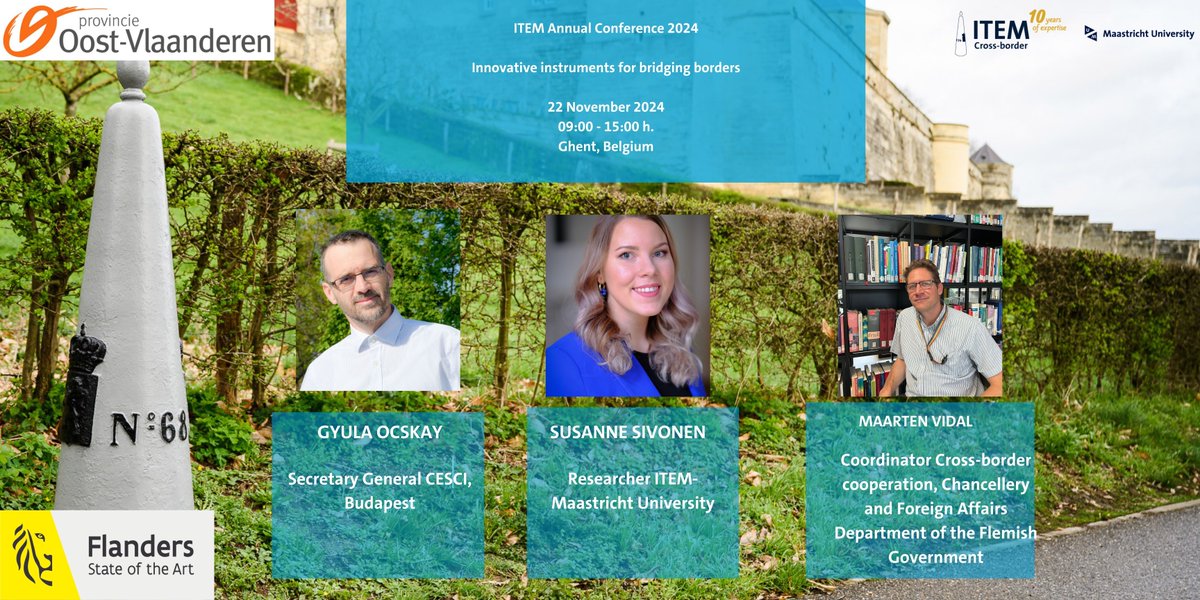 Our next panel at the upcoming ITEM Annual Conference 2024, will be discussing innovative instruments that can be used to remove barriers between border regions 🌍

🚨Register before 14-11-2024 via bit.ly/4dEdCtJ