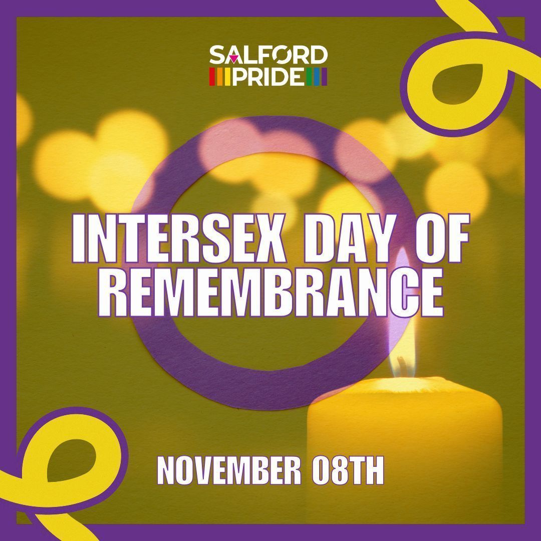 Intersex Day of Remembrance, also known as Intersex Day of Solidarity, takes place on November 8th, the day raises awareness of the issues faced by Intersex people and commemorates the lives of intersex people who are no longer with us 💛💜#intersexdayofremembrance