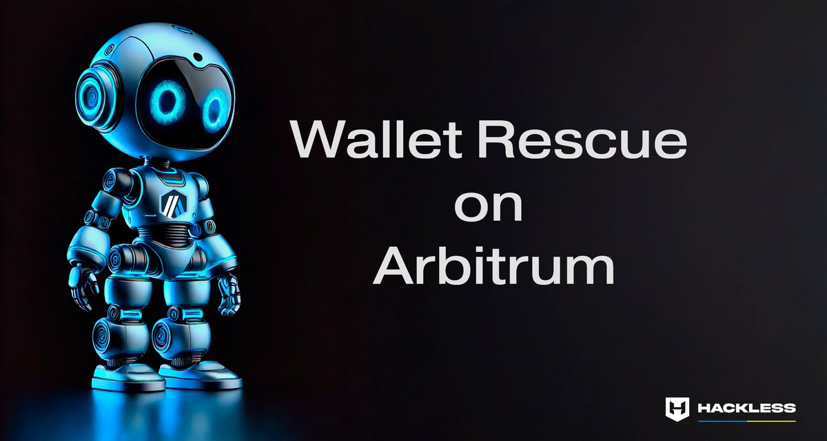 Guess what? 🎉 Wallet Rescue now supports the <a href="/arbitrum/">Arbitrum</a> network! 🚀 If you have assets stuck in compromised wallets or are dealing with sweeper bots, you can now recover them yourself - easily and without any third-party assistance: dashboard.hackless.io/wallet-rescue/…