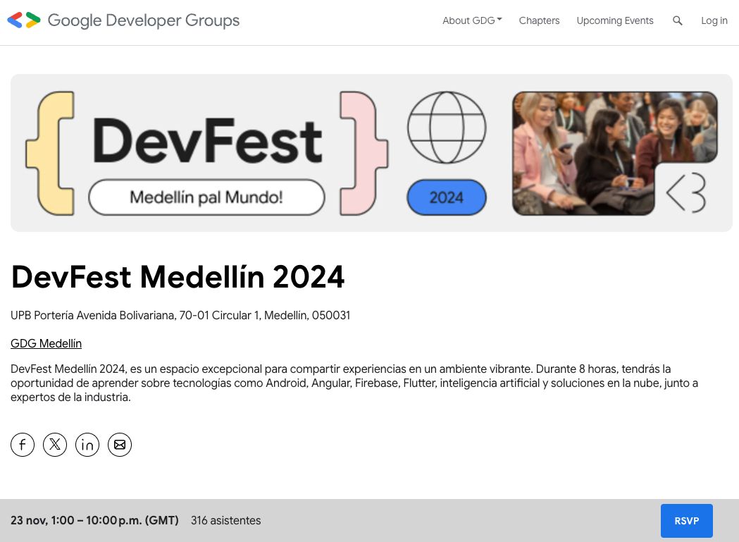 El 23 de Noviembre se celebra el DevFest Medellín 2024 y para celebrarlo se regalarán tres de mis cursos de Jetpack Compose entre los asistentes.

Tenéis toda la info en la imagen y en la web de Google Developer Groups
