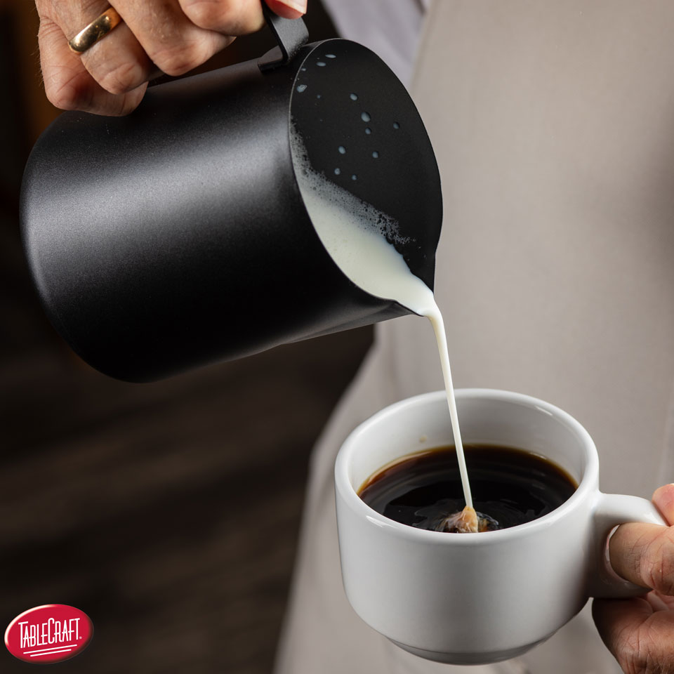 tablecraft_fs's tweet image. This #NationalCappuccinoDay, take your coffee game up a notch with our sleek black matte Frothing Cup collection! ☕✨ Perfect for baristas and coffee lovers alike, these cups bring a dash of sophistication to every pour and every foam swirl. #CoffeeLove #FrothingCup