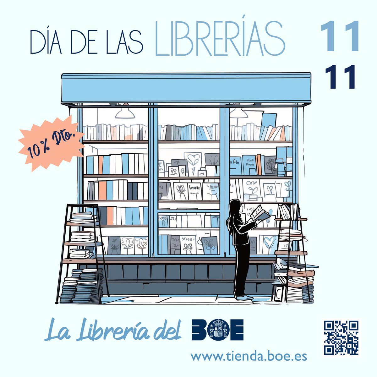 11 de noviembre #DiaInternacionaldelasLibrerias. 10% de descuento en la Librería del BOE de la calle Trafalgar 27 de Madrid, abierta de de 9:00 a 20:00 horas. También en la Tienda virtual tienda.boe.es  #EditorialBOE #libreriaBOE #librerias