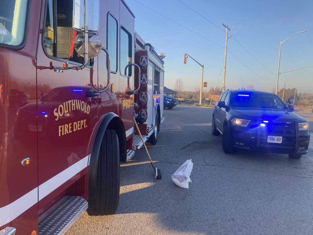 Southwold Fire Department (@southwoldfire) on Twitter photo <a href="/SouthwoldFire/">Southwold Fire Department</a> on scene of a multi vehicle #MVC in the intersection of Wellington Road & Ron McNeil Line with <a href="/OPP_WR/">OPP West Region</a> & @MedavieElginEMS.
Please avoid the area & yield to all emergency vehicles. <a href="/SouthwoldFire/">Southwold Fire Department</a> on scene of a multi vehicle #MVC in the intersection of Wellington Road & Ron McNeil Line with <a href="/OPP_WR/">OPP West Region</a> & @MedavieElginEMS.
Please avoid the area & yield to all emergency vehicles.