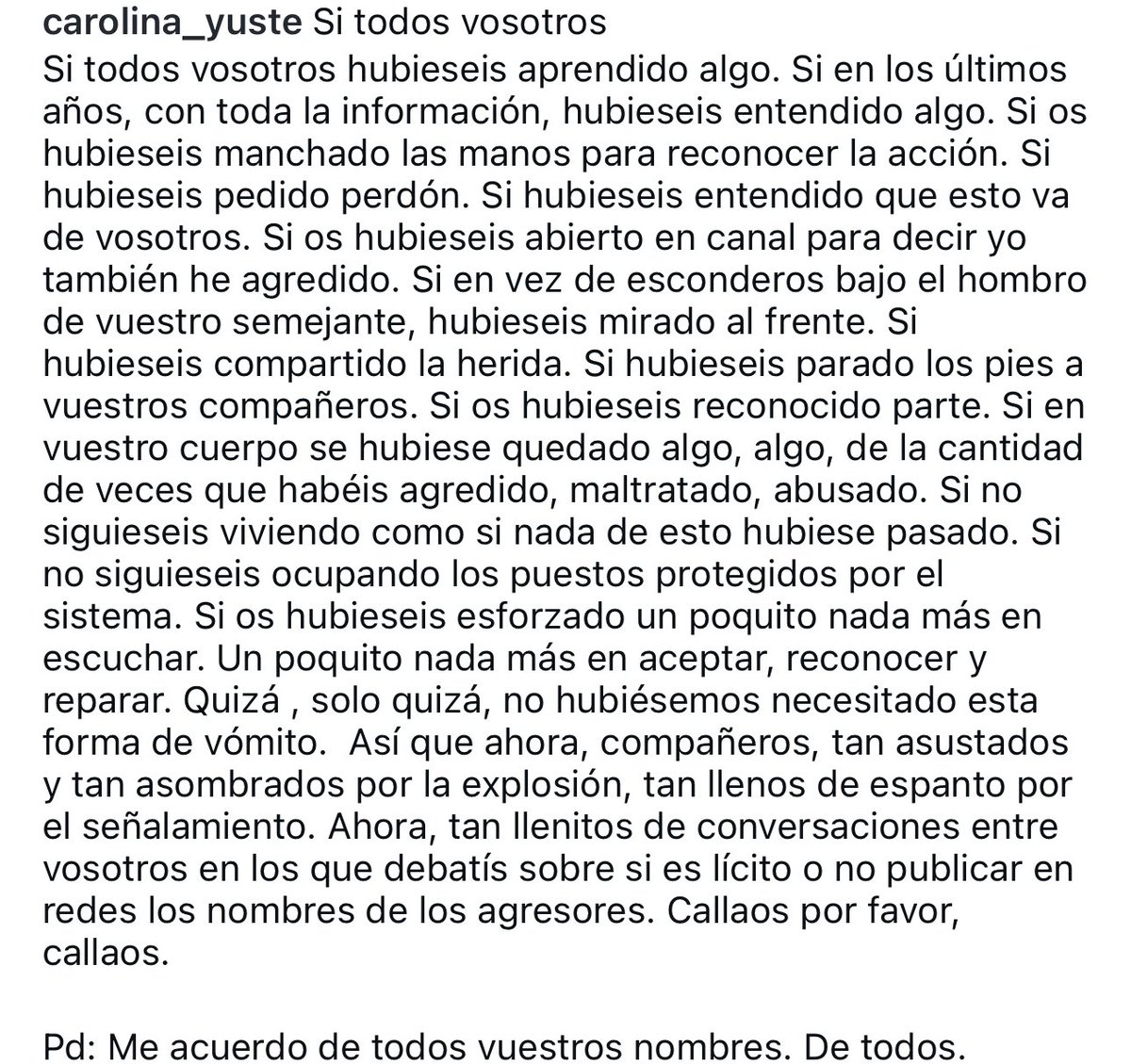 iamconfused8_'s tweet photo. Carolina Yuste una vez más gracias por tanto perdón por tan poco. https://t.co/4gDLYzsFwJ