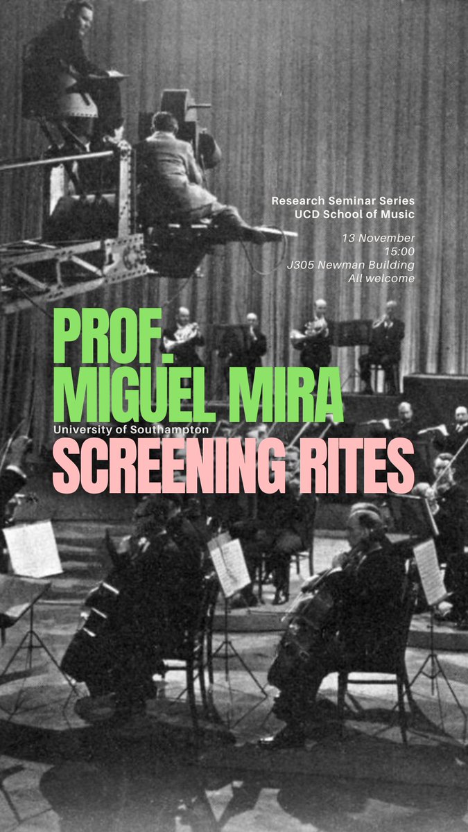 Professor Miguel Mira (University of Southampton) delivers "Screening Rites" as the next instalment in the Research Seminar Series. All welcome. 15:00 in J305, Newman Building, 13 November 2024.