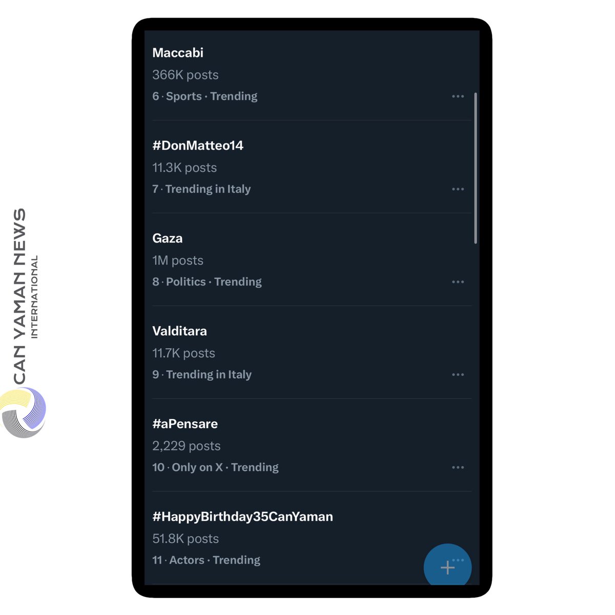 🇮🇹 TREND| #HappyBirthday35CanYaman  tends again with almost 52K tweets 💜