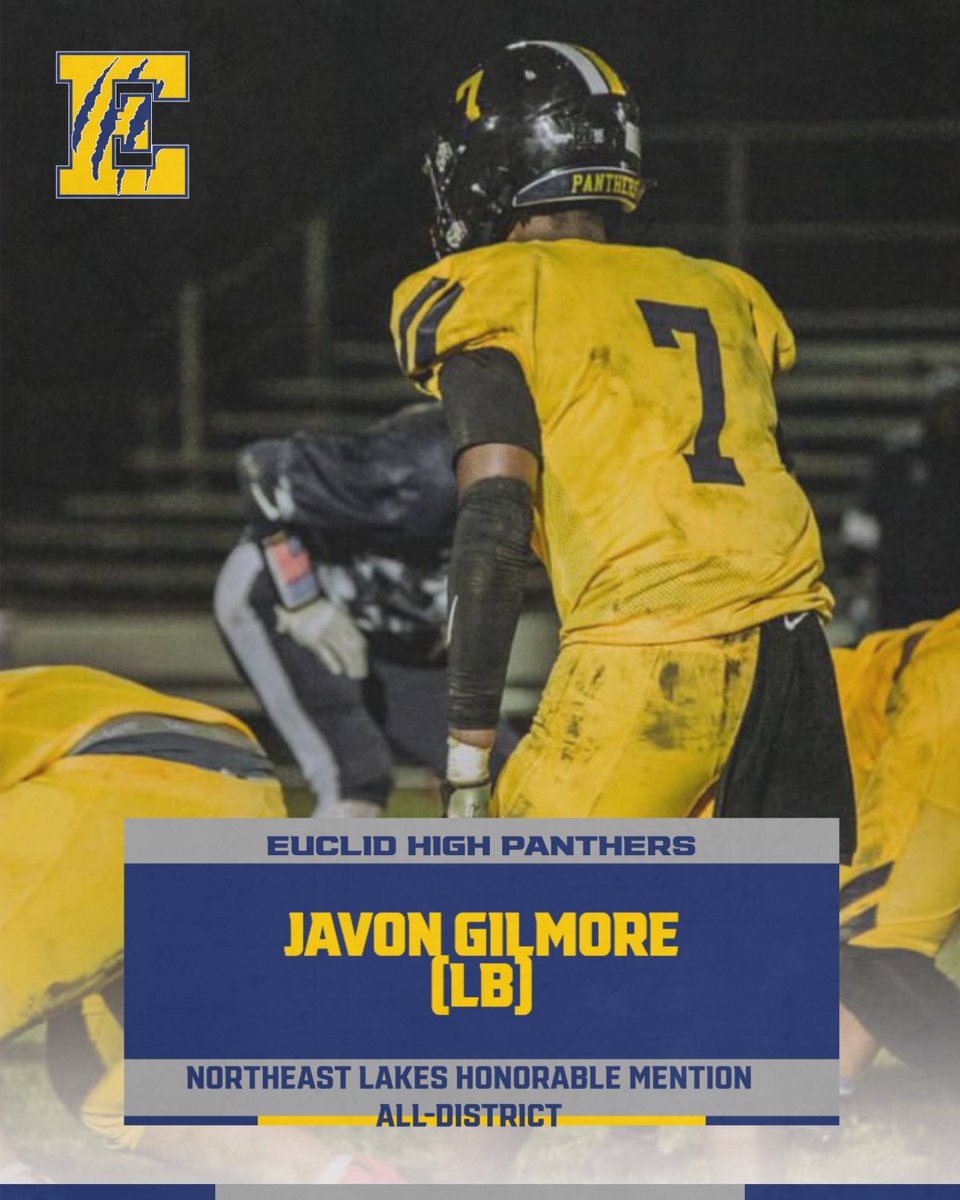 EUCFOOTBALL's tweet image. Congrats @Von_euc on being named Northeast Lakes Honorable Mention....@EUCPanthers