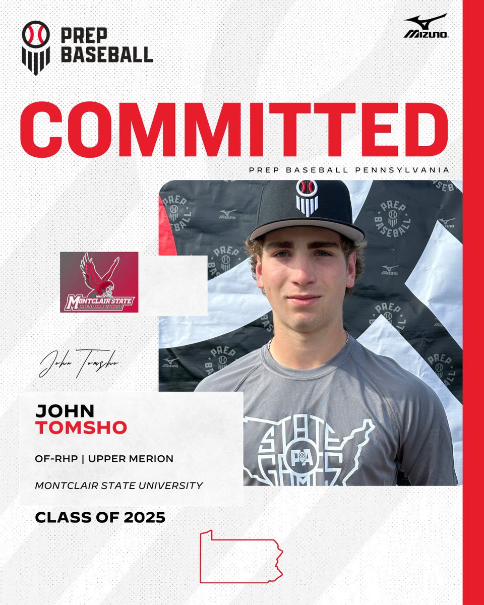 🚨Commitment Watch🚨

2025 OF-RHP John Tomsho (Upper Merion) has committed to Montclair State University #congrats

👤 loom.ly/EkiOd_U

❗2022, 2023, &amp; 2024 PA State Games❗

<a href="/jtomsho5/">John Tomsho</a> | <a href="/montclair_base/">Montclair Baseball</a> | #committed