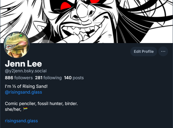 Just a heads up, if you're looking for y2jenn for my comic art or photography please give me a follow on 🟦☁️!