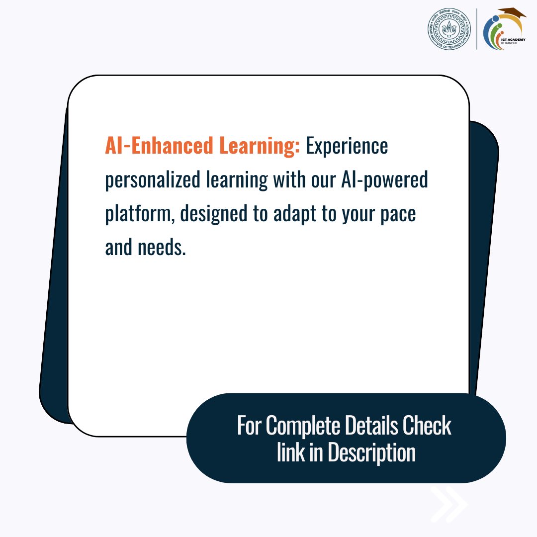 eicta_iitk's tweet image. Ready to enhance your Salesforce skills? Our advanced certification program combines real-world projects and industry insights to help you achieve your goals.
#SalesforceDevelopment #AIinLearning #CareerGrowth #IITK