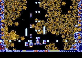 stevemassart's tweet image. 26. Xenon 2: Megablast
#Megadrive

I do like a good shmup and this is one of my favourites, for the colour palette and the music from #BombTheBass 

Tough as nails but gorgeous to look at 🚀