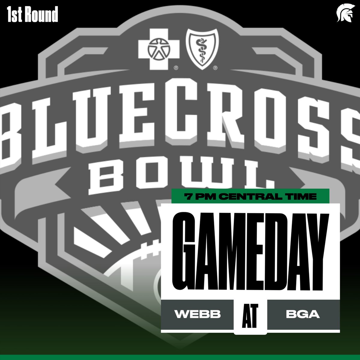 GAMEDAY!!! The Spartans travel to BGA for the 1st Round of the Playoffs! 
#BeDifferent
#Spart8nsFB