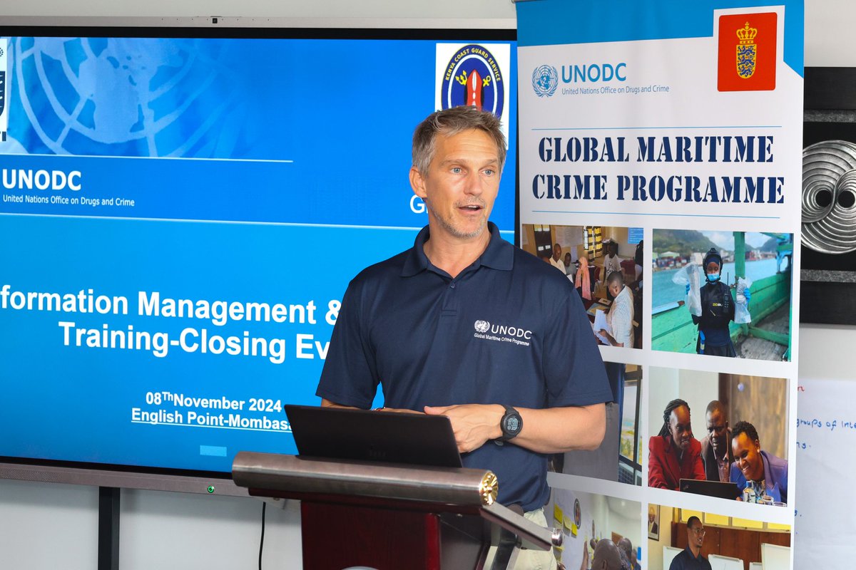 OfficialKCGS's tweet photo. The Information Management and Sharing training program, held in Mombasa, concluded today with a closing ceremony presided over by the Chief of Staff (KCGS). Also in attendance was @Mostafaibrahim, the UNODC Implementation Lead for the Horn of Africa. https://t.co/9ElYsbi4WR