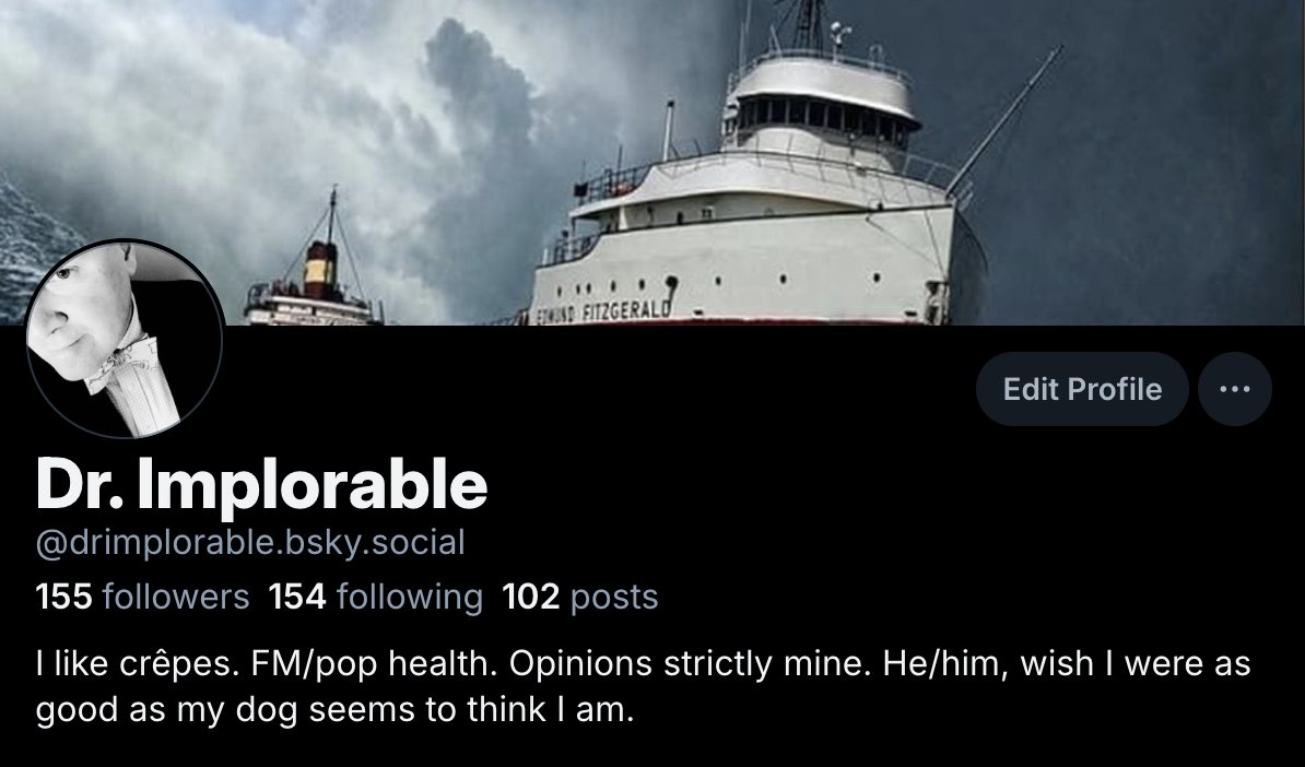 DocPGraham's tweet image. I&apos;ll be here, but less often. 

I am finding Bluesky much more pleasant and enlightening - find me there if you want!