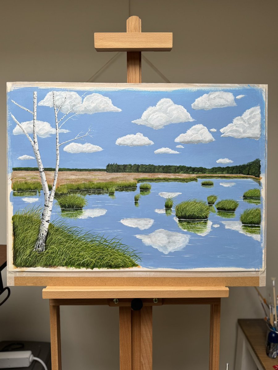 Jaspertringa's tweet photo. Overzicht van de 4 van de 5 landschappen die ik heb mogen schilderen voor een klant. Voor wie ze zijn geschilderd hou ik nog even voor me. Maar ze komen op een schitterende locatie te hangen. https://t.co/9j3JxlS8aE